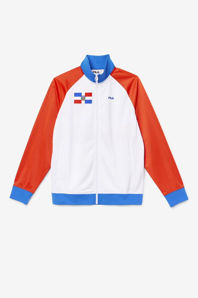 Fila Jakke Herre Hvite Dominican Republic Track 496372-FAY